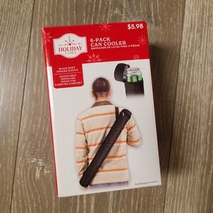 🆕️ Black 6-Pack Can Cooler Can Holster Party Beer Holder Cooler NEW